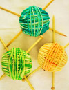 Yarn ball cupcakes